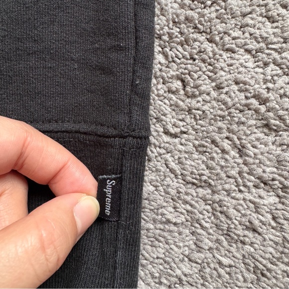 Supreme Charcoal Men's Pullover Hoodie - Picture 4 of 8